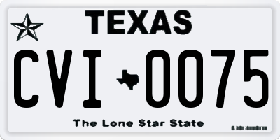 TX license plate CVI0075