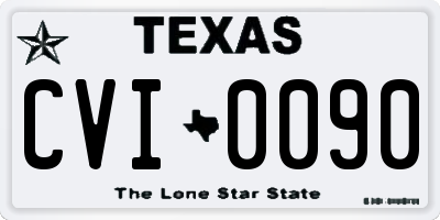 TX license plate CVI0090
