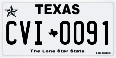 TX license plate CVI0091