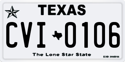 TX license plate CVI0106