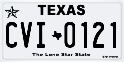 TX license plate CVI0121