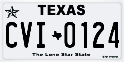 TX license plate CVI0124