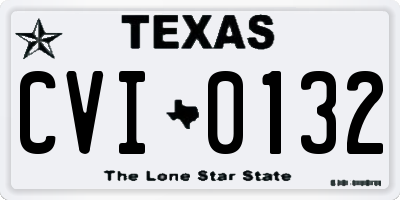 TX license plate CVI0132