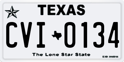 TX license plate CVI0134