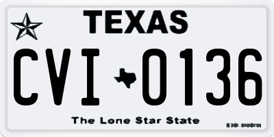 TX license plate CVI0136