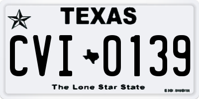 TX license plate CVI0139