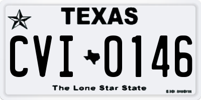 TX license plate CVI0146