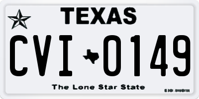 TX license plate CVI0149