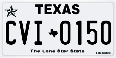 TX license plate CVI0150