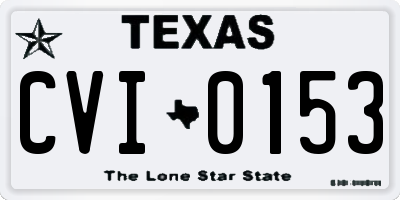 TX license plate CVI0153
