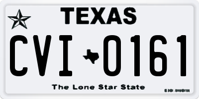 TX license plate CVI0161