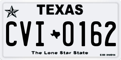 TX license plate CVI0162