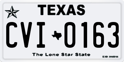 TX license plate CVI0163