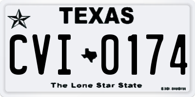 TX license plate CVI0174