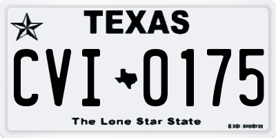 TX license plate CVI0175