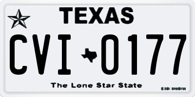 TX license plate CVI0177