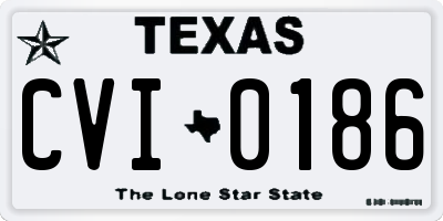 TX license plate CVI0186