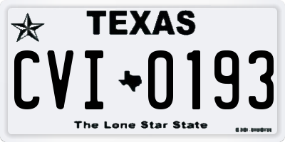 TX license plate CVI0193