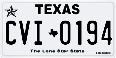 TX license plate CVI0194