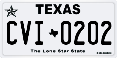 TX license plate CVI0202