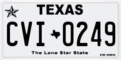 TX license plate CVI0249