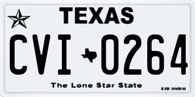 TX license plate CVI0264