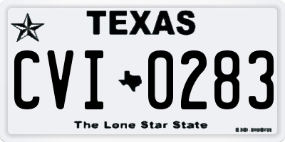 TX license plate CVI0283