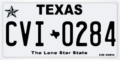 TX license plate CVI0284