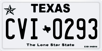 TX license plate CVI0293