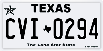 TX license plate CVI0294