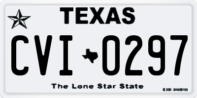 TX license plate CVI0297