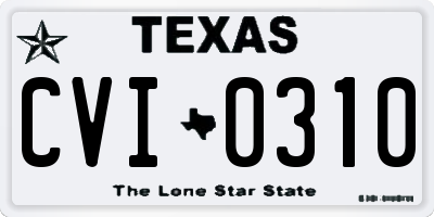 TX license plate CVI0310