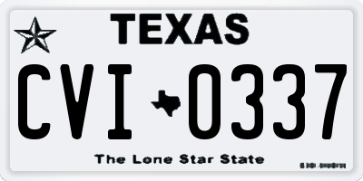 TX license plate CVI0337