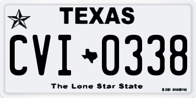 TX license plate CVI0338