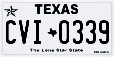 TX license plate CVI0339