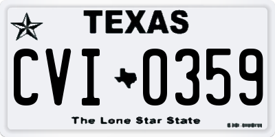 TX license plate CVI0359