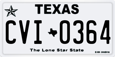 TX license plate CVI0364