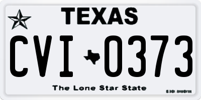 TX license plate CVI0373
