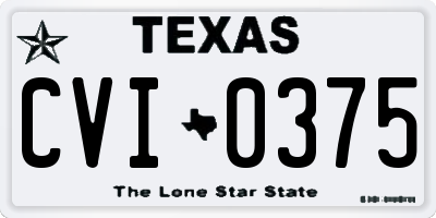 TX license plate CVI0375