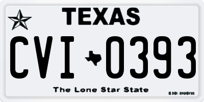 TX license plate CVI0393
