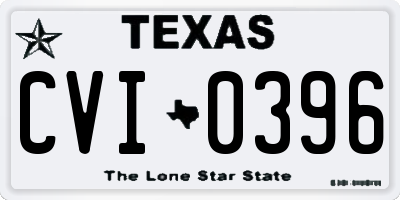 TX license plate CVI0396