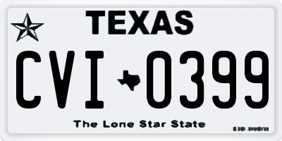 TX license plate CVI0399