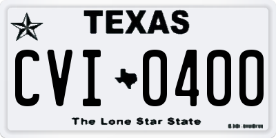 TX license plate CVI0400