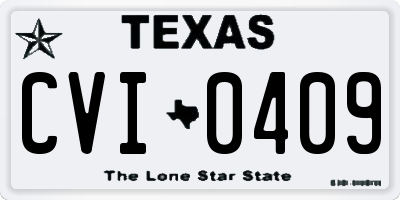 TX license plate CVI0409