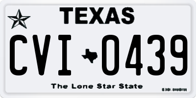 TX license plate CVI0439
