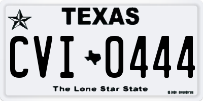TX license plate CVI0444