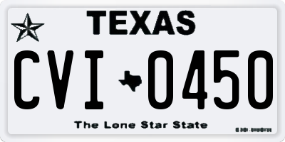 TX license plate CVI0450