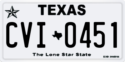 TX license plate CVI0451