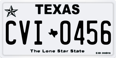 TX license plate CVI0456