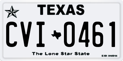 TX license plate CVI0461